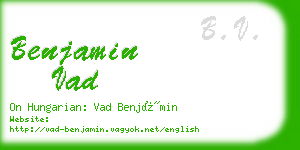 benjamin vad business card